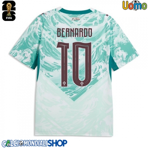 Maglie da calcio Portogallo Bernardo Silva #10 Seconda Maglia Mondiali 2026  Manica Corta